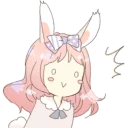 Sticker Rabbit ear girl Rosy Double Pack - 7