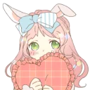 Sticker Rabbit ear girl Rosy Double Pack - 11