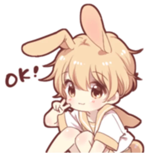 Sticker Rabbit boy @nyakwii - 0