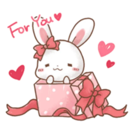 Стикер Rabbit & Bear's love Prt. 1 (FULL) [日本] @WSZB_Stickers - 9