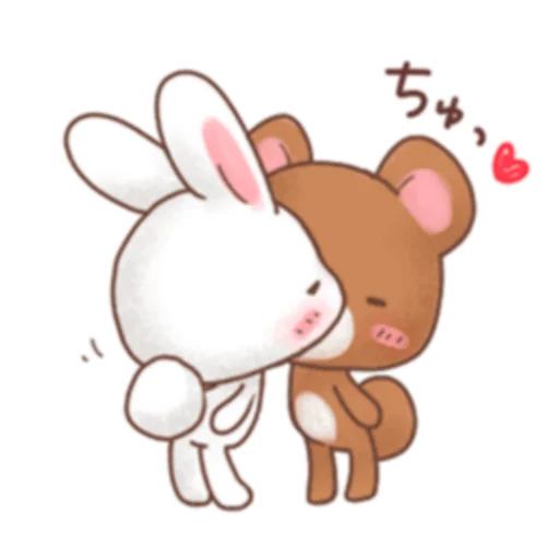 Стикер Rabbit & Bear's love Prt. 1 (FULL) [日本] @WSZB_Stickers - 7