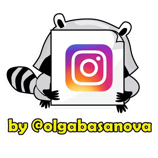 Sticker Raccoon_pack_Енотик - 10