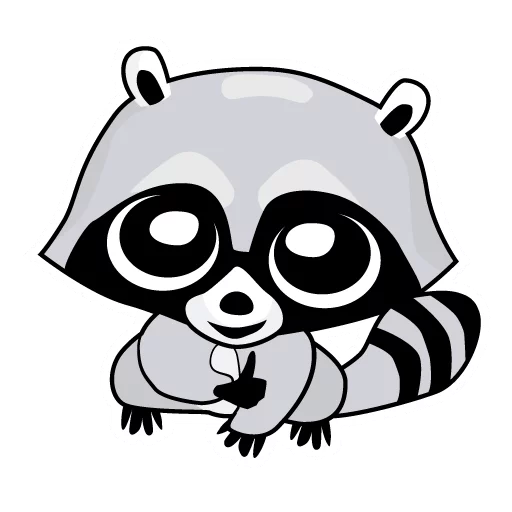 Sticker Raccoon_pack_Енотик - 9