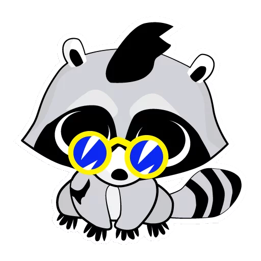 Sticker Raccoon_pack_Енотик - 7