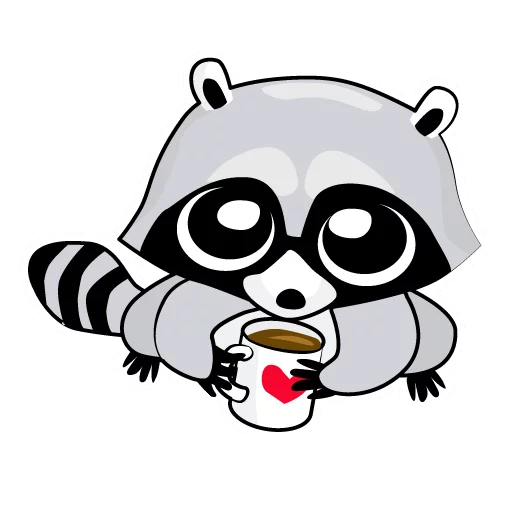 Sticker Raccoon_pack_Енотик - 6