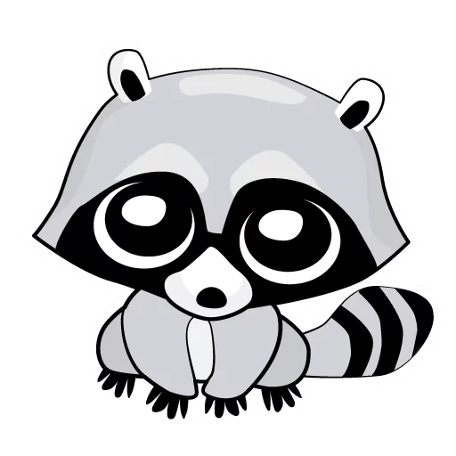 Sticker Raccoon_pack_Енотик - 5