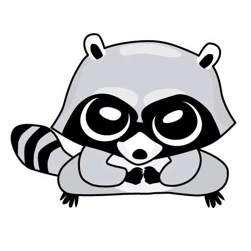 Sticker Raccoon_pack_Енотик - 3