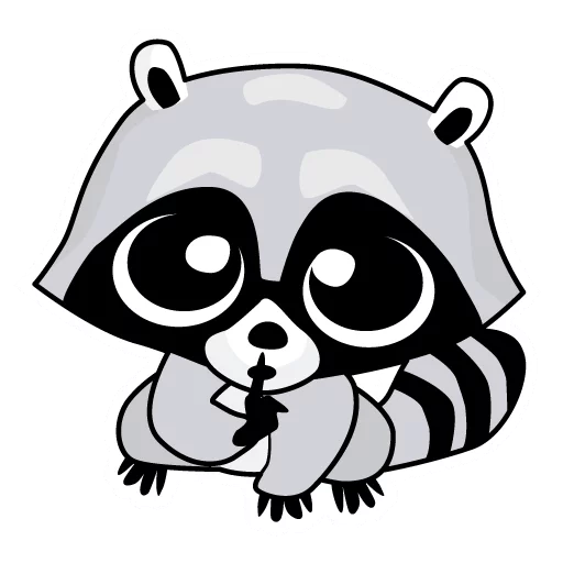 Sticker Raccoon_pack_Енотик - 2