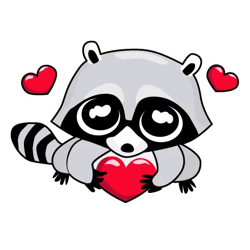Sticker Raccoon_pack_Енотик - 1