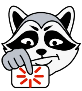 Стикер Стикеры для нас двоих  - "Raccoon" - 5