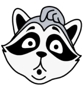 Стикер Стикеры для нас двоих  - "Raccoon" - 11