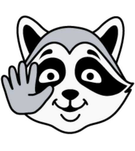 Стикеры для нас двоих  - "Raccoon" - 