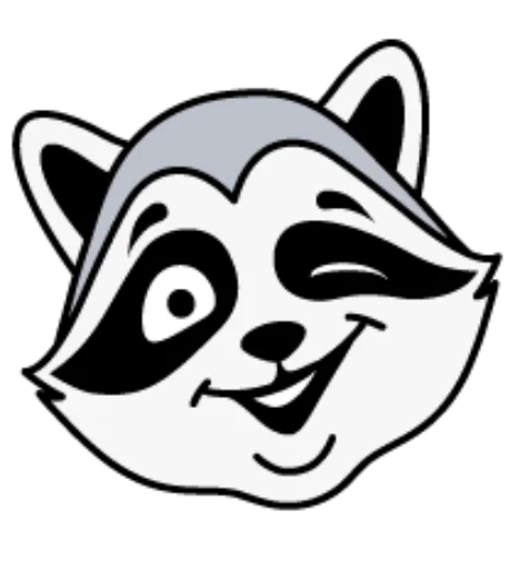 Sticker Raccoon_smiles - 1