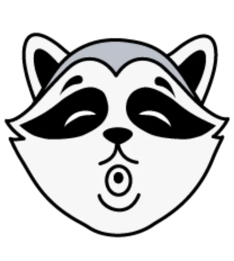 Стикер Стикеры для нас двоих  - "Raccoon" - 4