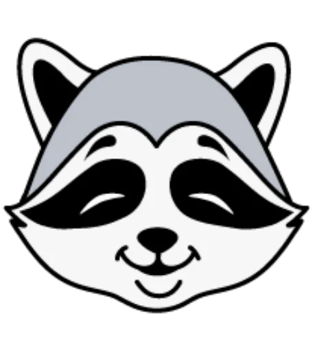 Sticker Raccoon_smiles - 1