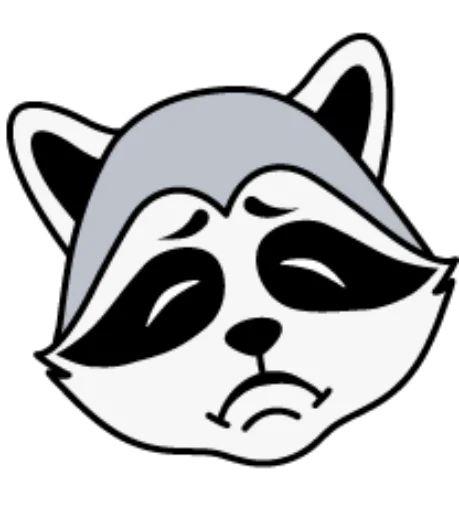 Sticker Raccoon_smiles - 1