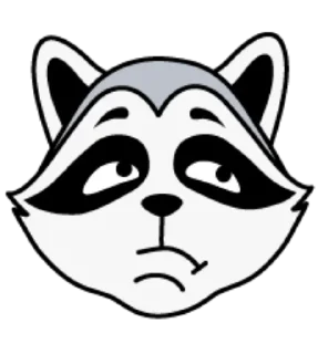 Стикер Стикеры для нас двоих  - "Raccoon" - 8