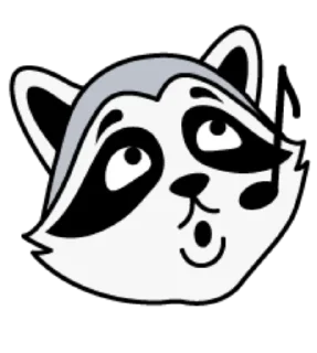 Стикер Стикеры для нас двоих  - "Raccoon" - 2