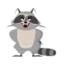 Стикер Racoon @stickersb2b - 3