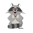 Стикер Racoon @stickersb2b - 5