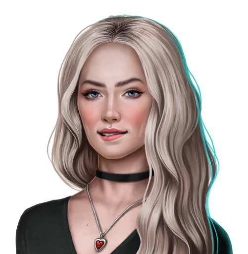 human face woman necklace