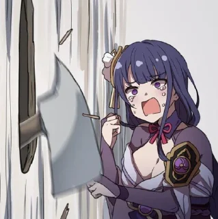 Стикер Raiden Shogun ～ @xyuji - 9