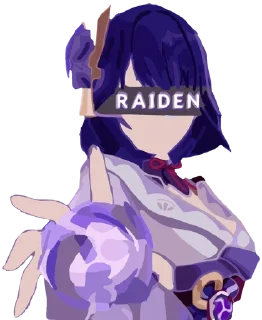Стикер Raiden Shogun ～ @xyuji - 2