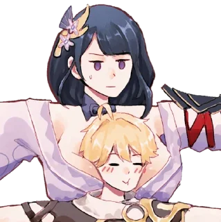 Стикер Raiden Shogun ～ @xyuji - 0