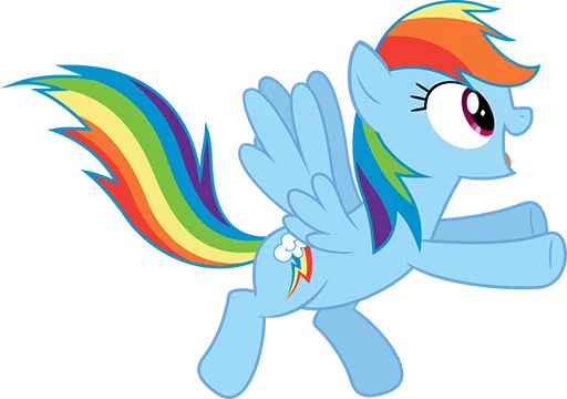 Sticker Rainbow Dash Pony - 9