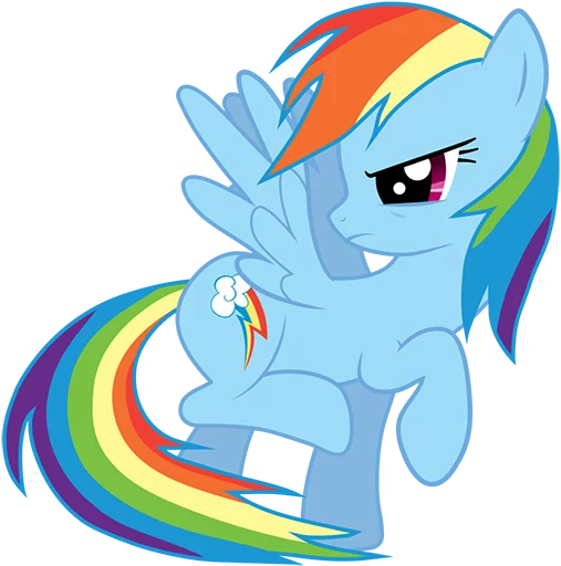 Sticker Rainbow Dash Pony - 6