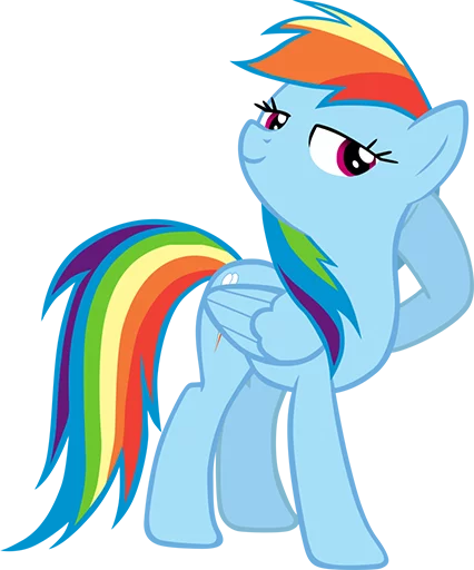 Sticker Rainbow Dash Pony - 4