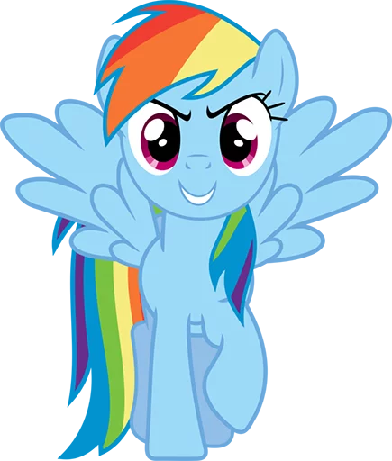 Sticker Rainbow Dash Pony - 1