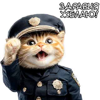 Стикер Кот-полицейский @Nyasticks - 7