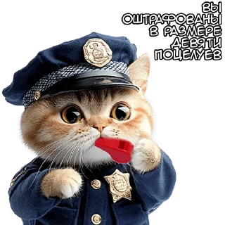 Стикер Кот-полицейский @Nyasticks - 5