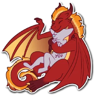 Sticker Red Dragon Lucifer - 6