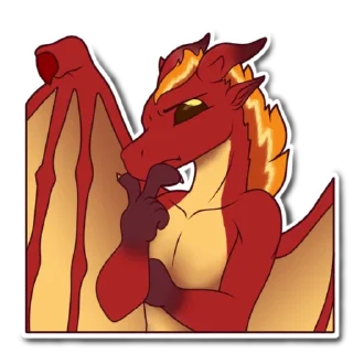 Sticker Red Dragon Lucifer - 1
