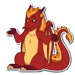 Sticker Red Dragon Lucifer - 8