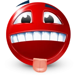 Sticker Red Face Emoji @TgSticker - 7
