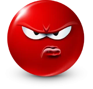 Sticker Red Face Emoji @TgSticker - 8