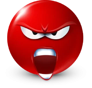Sticker Red Face Emoji @TgSticker - 4