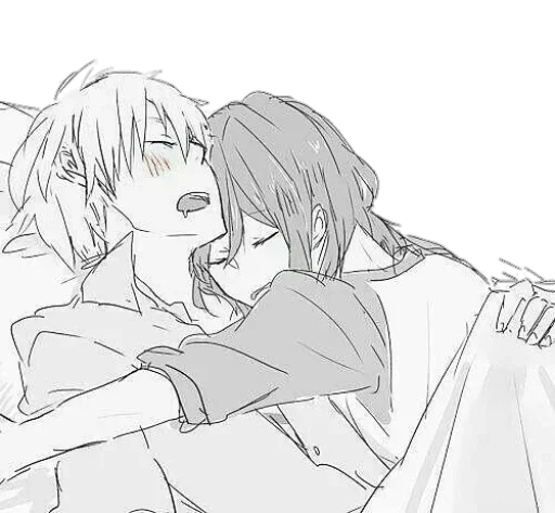 эскиз иллюстрация аниме