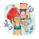 Sticker Red&Blue - 2