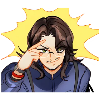 Стикер Реймонт и Ава @anime_stickerr - 11