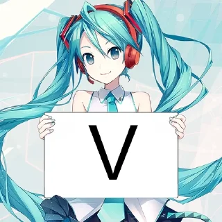 Sticker Alfabeto con miku - 7