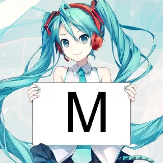 Sticker Alfabeto con miku - 10