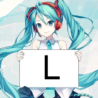 Sticker Alfabeto con miku - 3