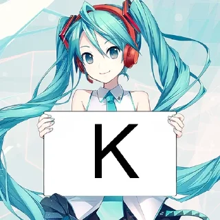 Sticker Alfabeto con miku - 6