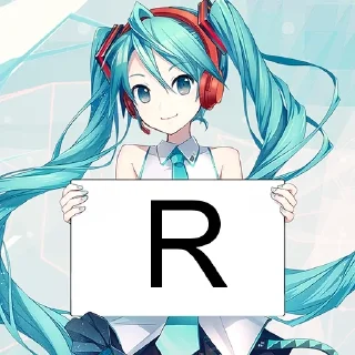 Sticker Alfabeto con miku - 11