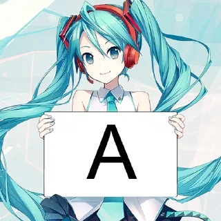 Sticker Alfabeto con miku - 5