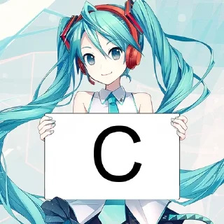 Sticker Alfabeto con miku - 9